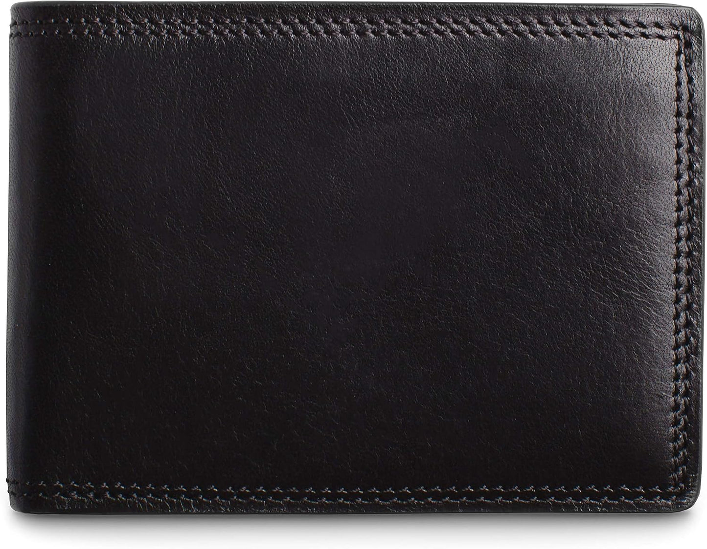 Bosca Billetera pequeña de cuero plegable para hombre, Negro -, Col...