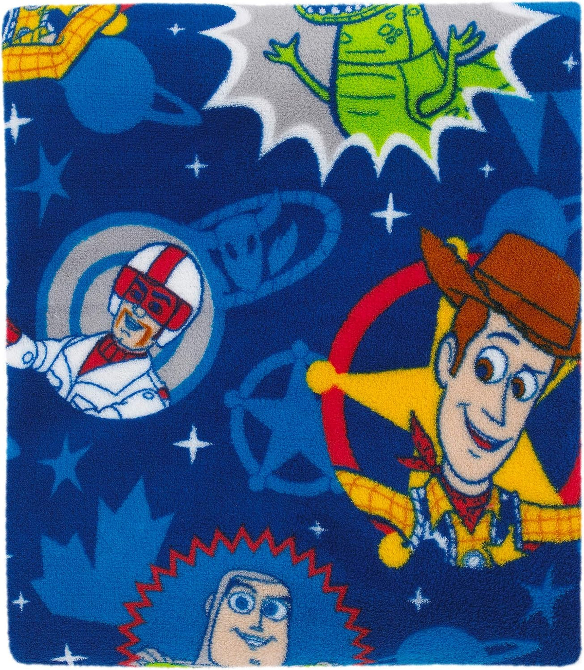 Disney Toy Story 4 - Manta de felpa súper suave azul, verde, amaril...