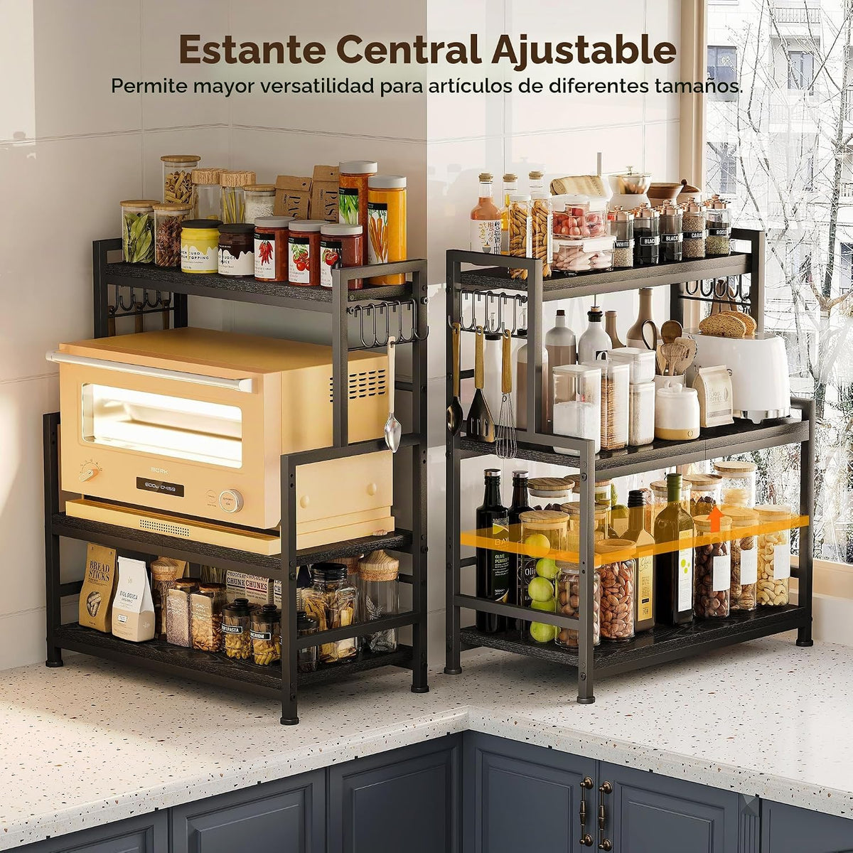 Organizador grande de encimera de cocina de 23.6" de ancho, org...