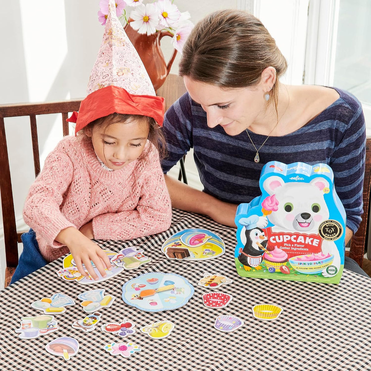 eeBoo: Juego giratorio en forma de cupcake, juego temático de anima...