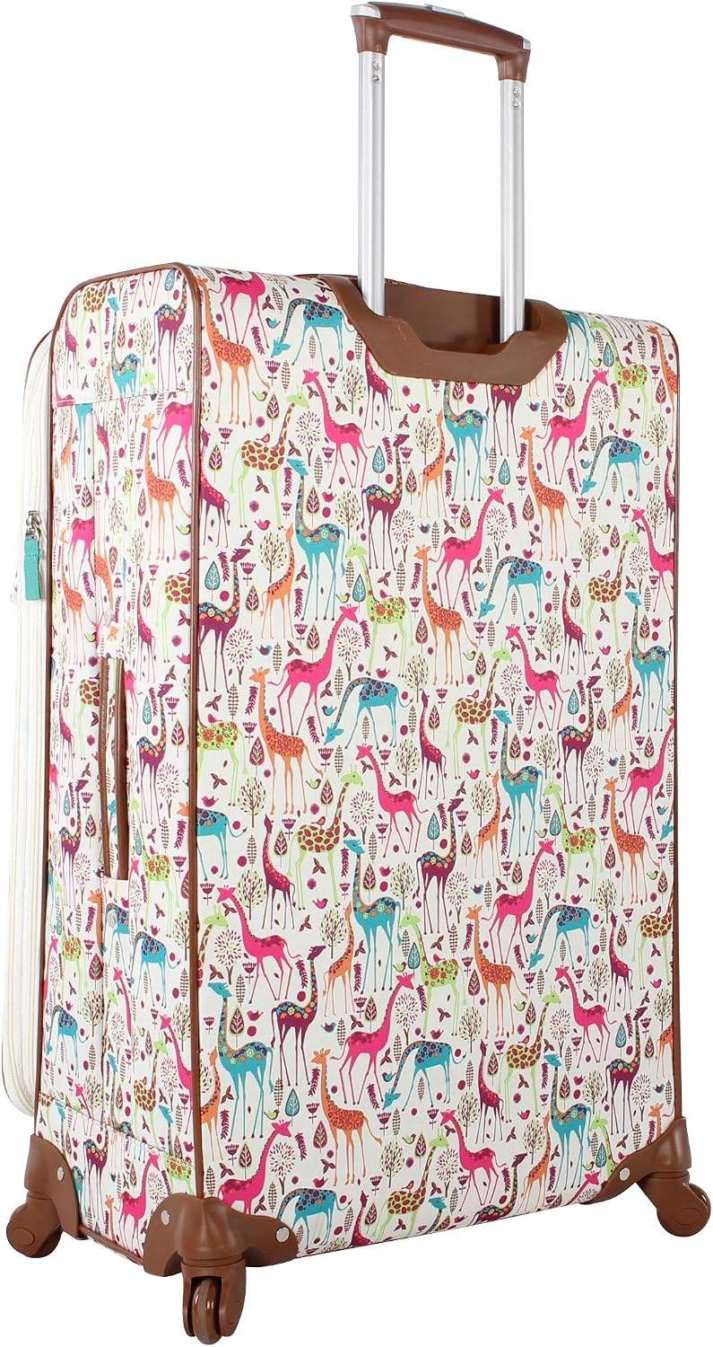 Lily Bloom Maleta de equipaje con diseño estampado de 24 pulgadas,...