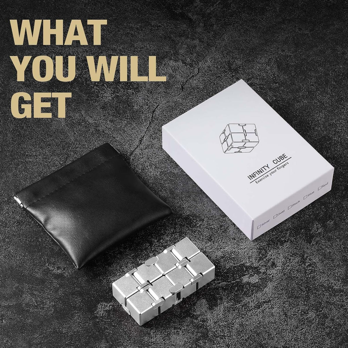Cubo infinito de metal para adultos, juguete genial para el hogar,...