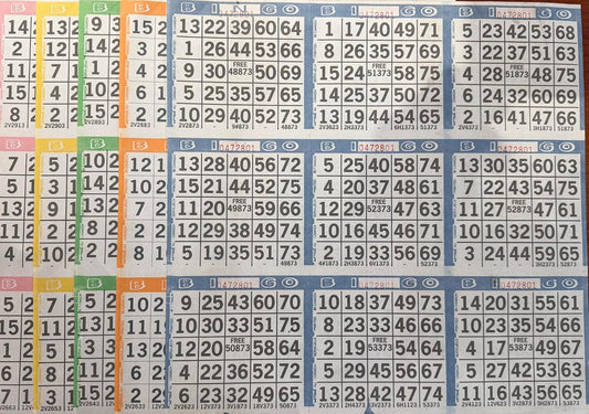 The Ticket Gurus Tarjetas de juego de papel de bingo - 9 tarjetas -...