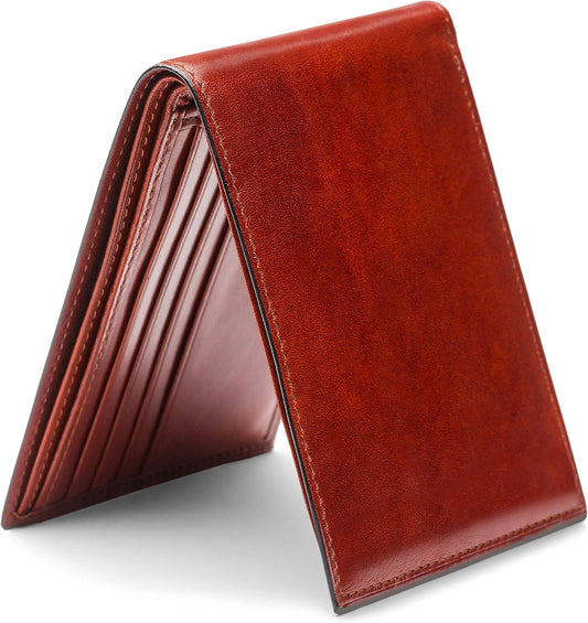 Bosca Italo Cartera para hombre de 8 bolsillos en cuero envejecido...