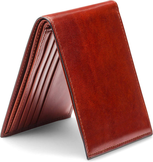 Bosca Italo Cartera para hombre de 8 bolsillos en cuero envejecido...