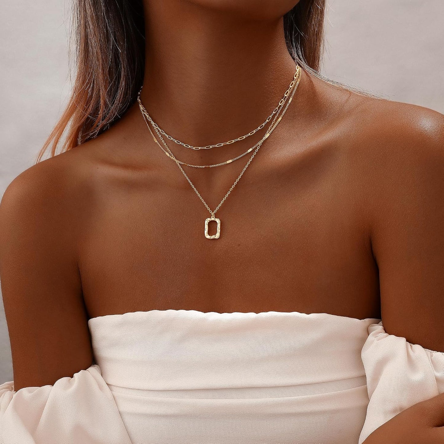 Remmocy Collar de Oro para Mujer Chapado en Oro de 14K Collar de Ba...