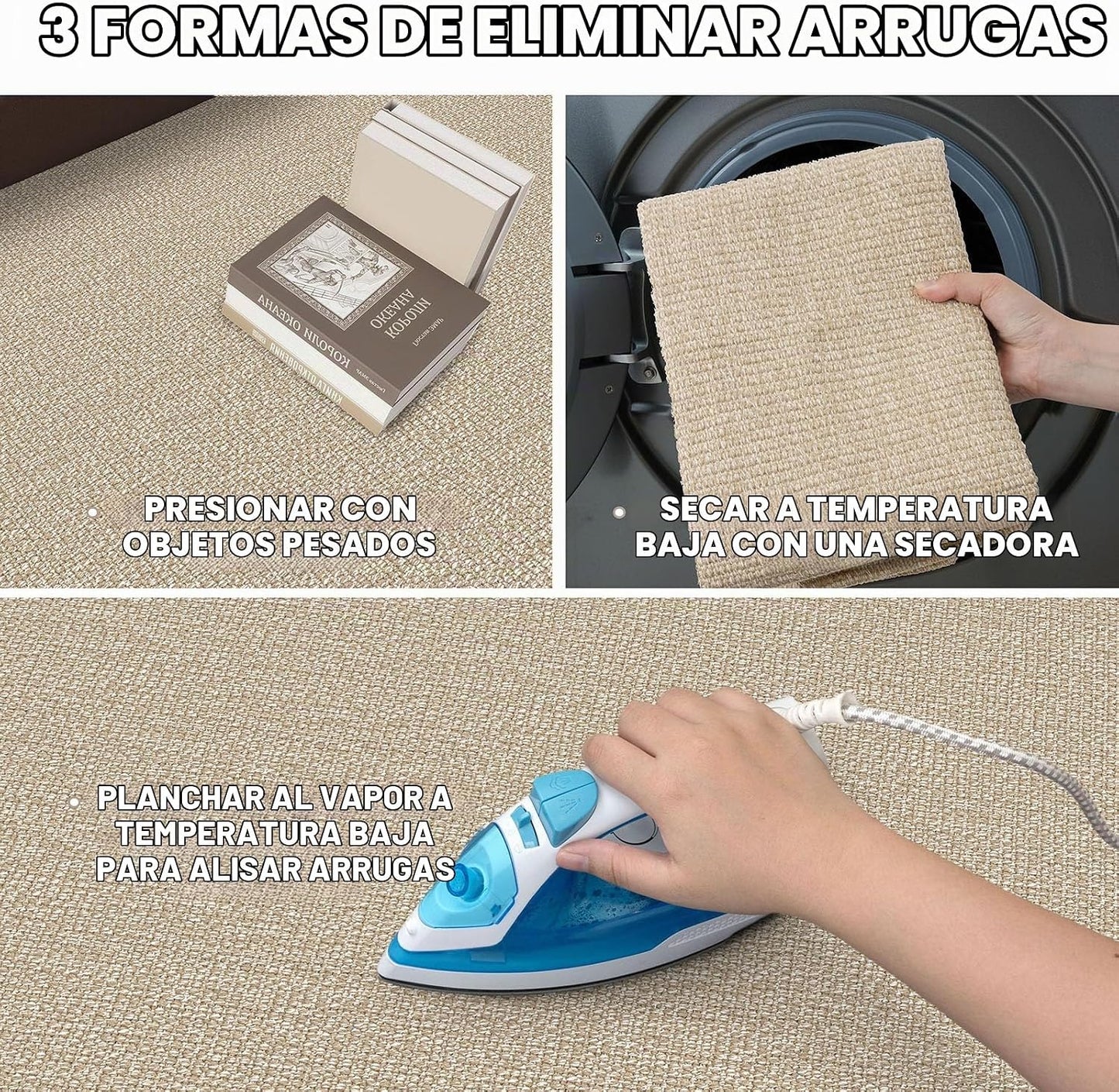 EARTHALL Alfombra lavable, alfombra antideslizante para sala de est...