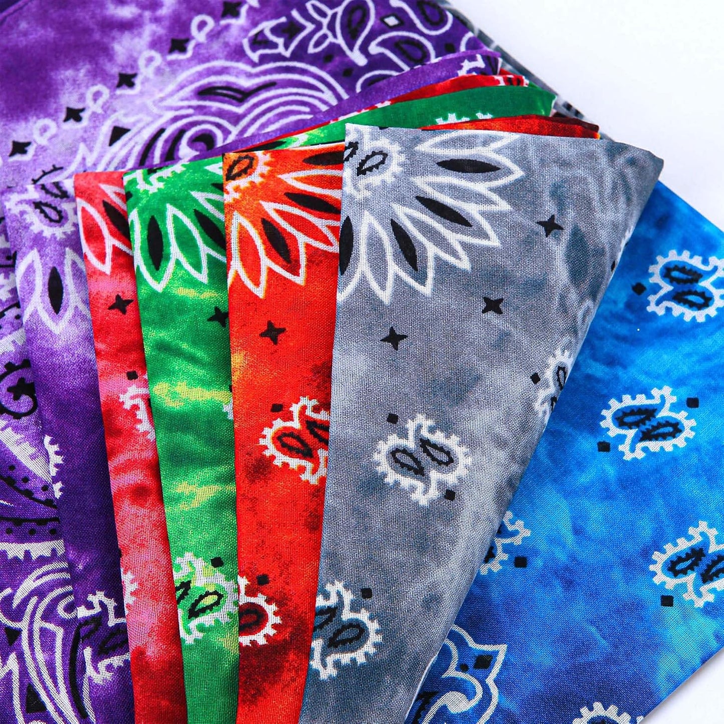 URATOT Paquete de 6 bandanas de algodón con estampado de cachemira...