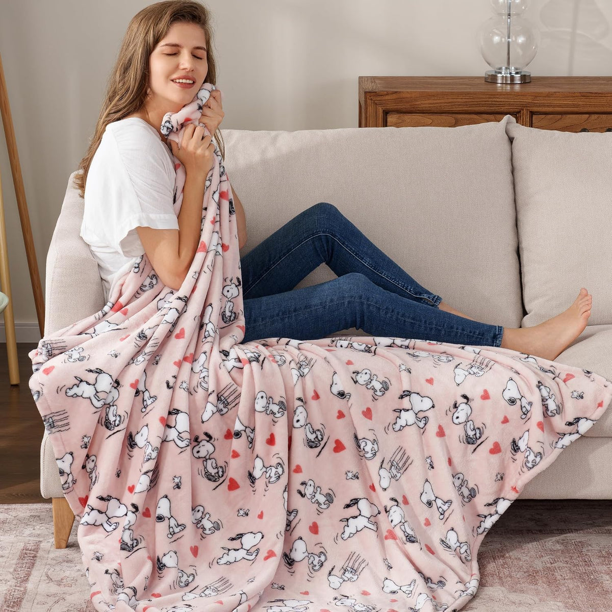 Berkshire Blanket - Manta de lana Peanuts® VelvetLoft® con personaj...