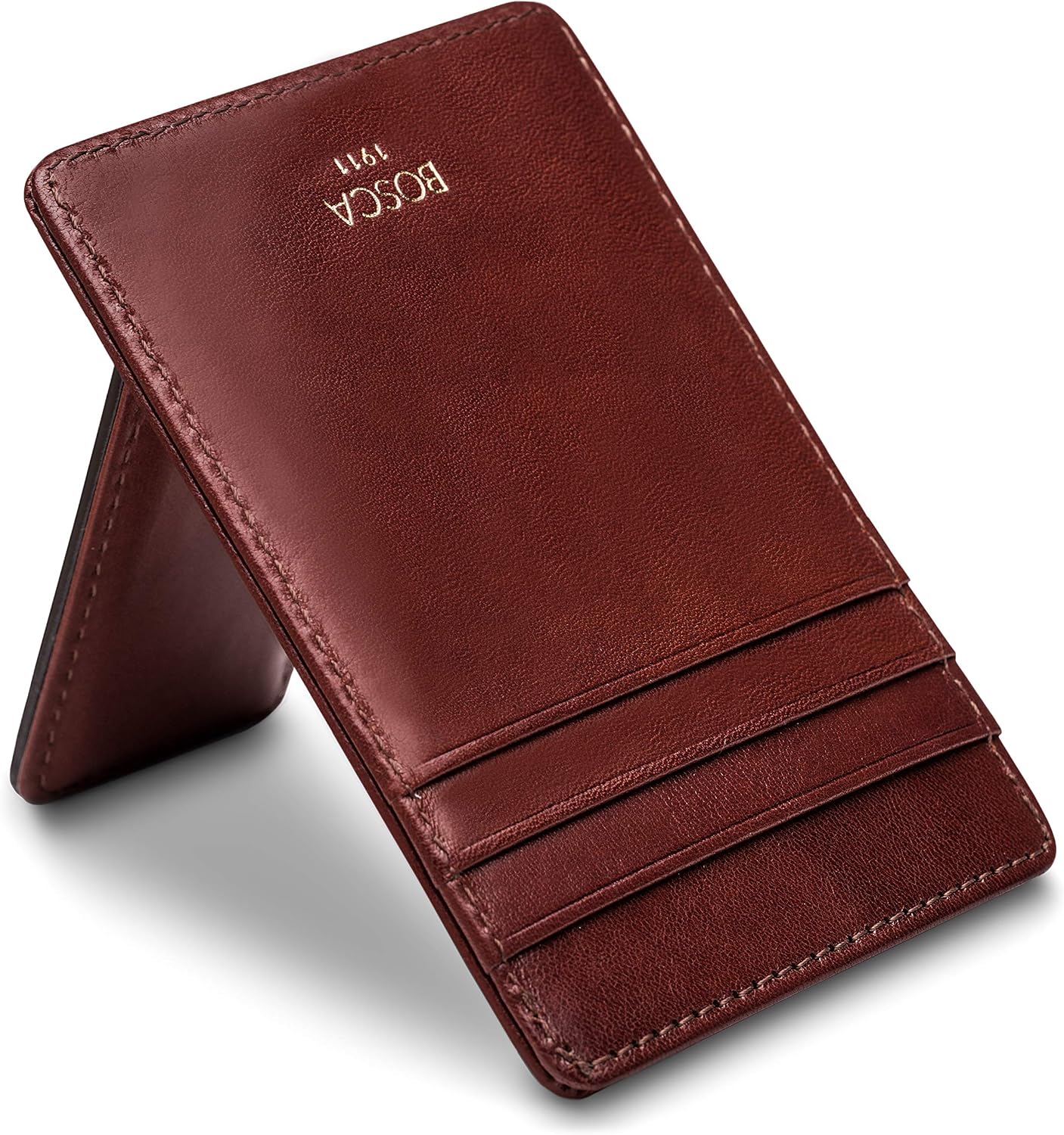 Bosca Cartera con bolsillo frontal para hombre en piel vieja - RFID