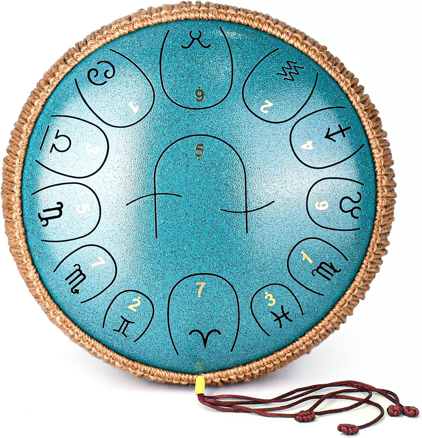 Tambor de Lengua de Acero, 12 Pulgadas 13 Notas Tambor Handpan, Tam...