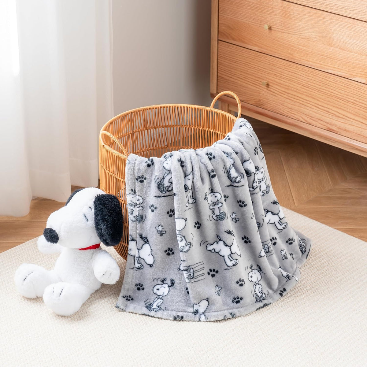 Berkshire Blanket Peanuts® VelvetLoft® - Manta de felpa de Snoopy c...