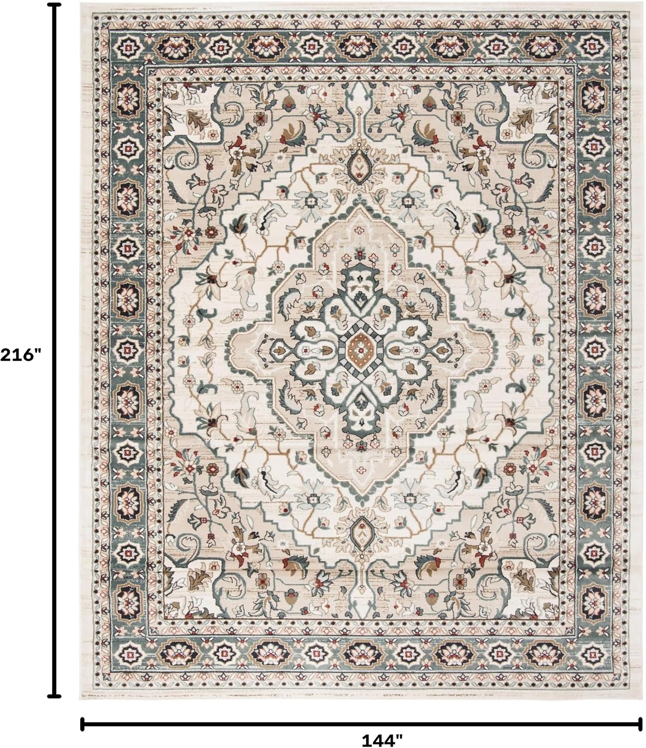SAFAVIEH Alfombra de área de 12 x 18 pulgadas, colección Lyndhurst,...