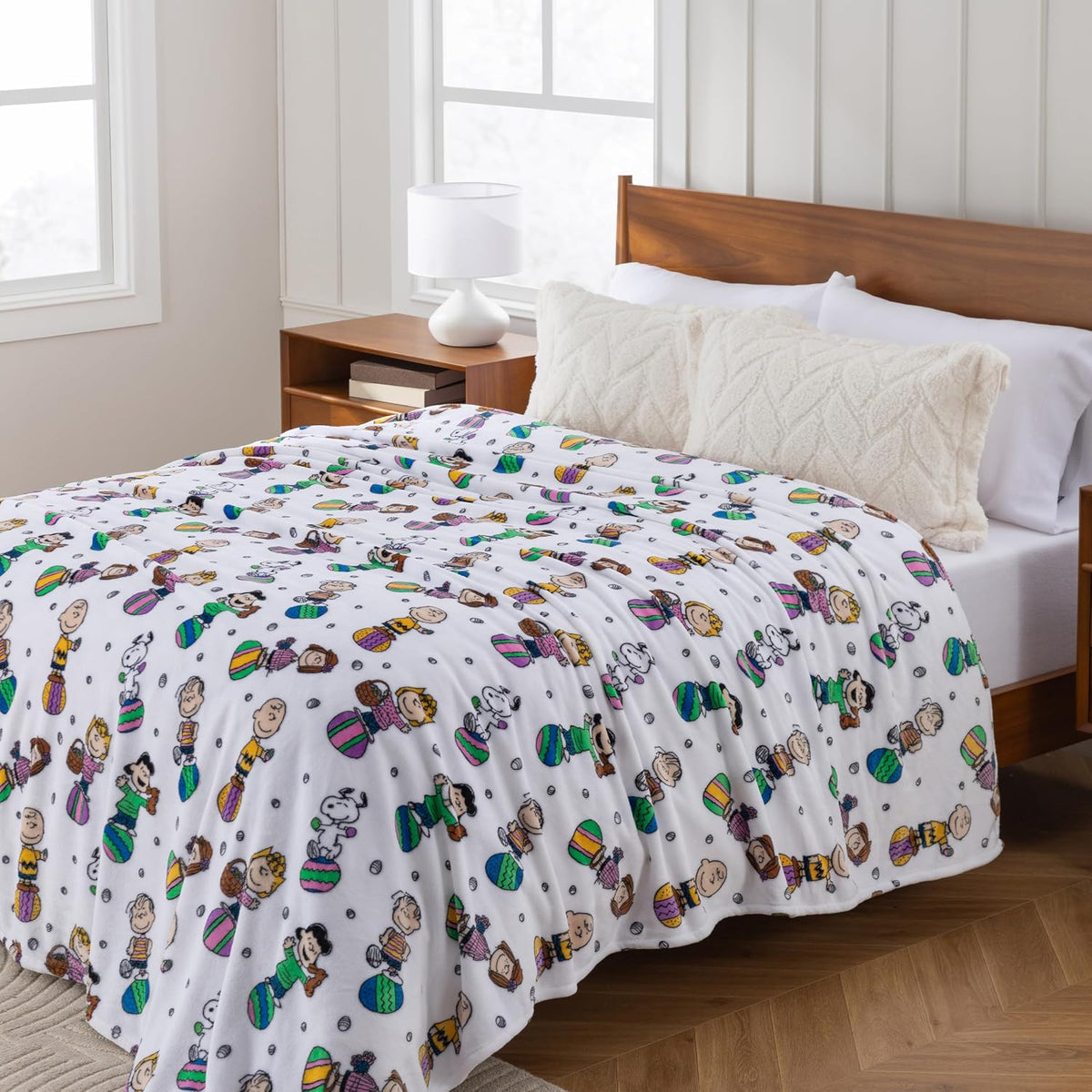 Berkshire Peanuts® VelvetLoft® - Manta de felpa de Snoopy con bonit...