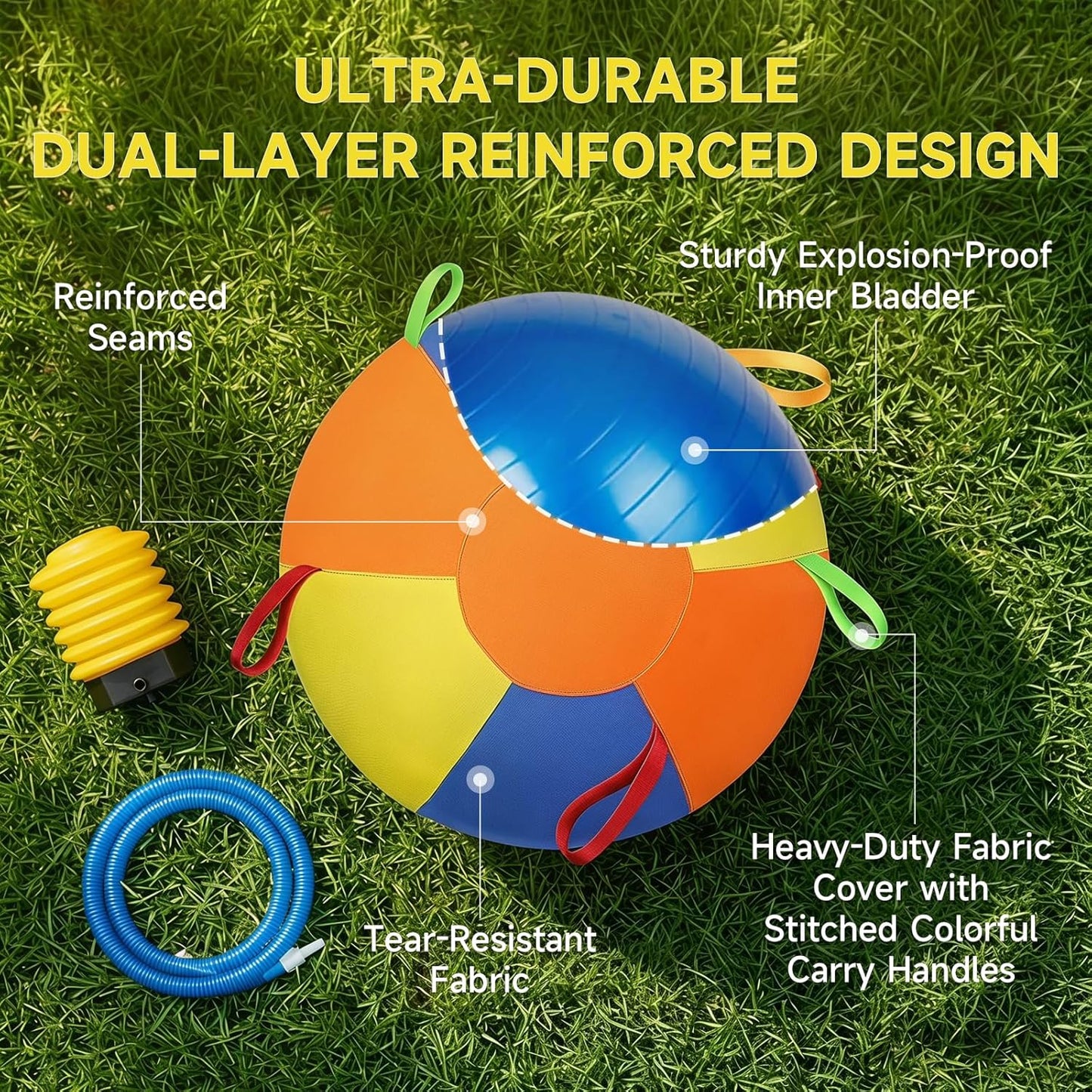 Pelota de pastoreo para perros, pelota inflable para perros para ju...