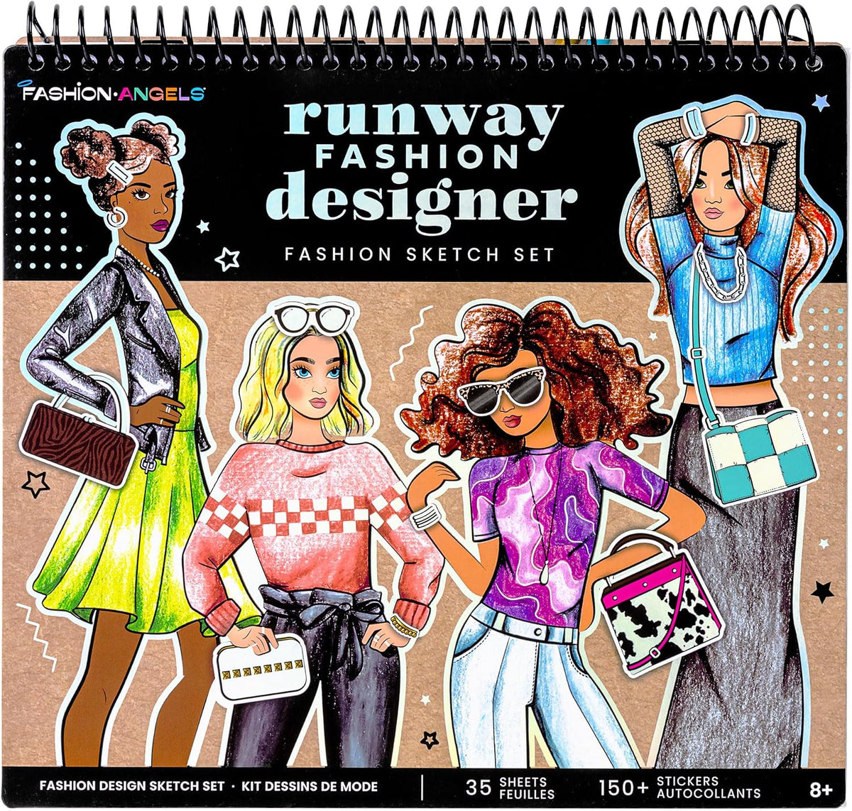 Fashion Angels Libro de portafolio de diseño de pasarela de moda |...