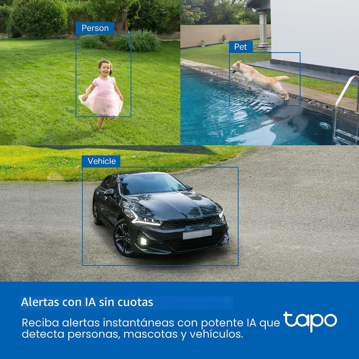 Tapo Cámara de seguridad inalámbrica MagCam 2K+ para exteriores con...