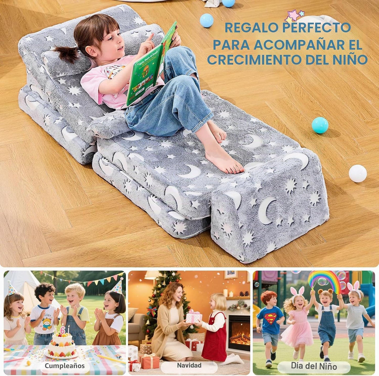 Sofá Modular para Niños de IFNOW, Sofá para Niños Pequeños, Sofá Se...