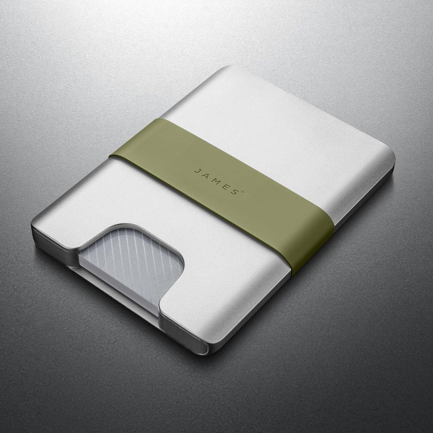 JAMES° La cartera minimalista de aluminio mecanizado CNC para hombr...