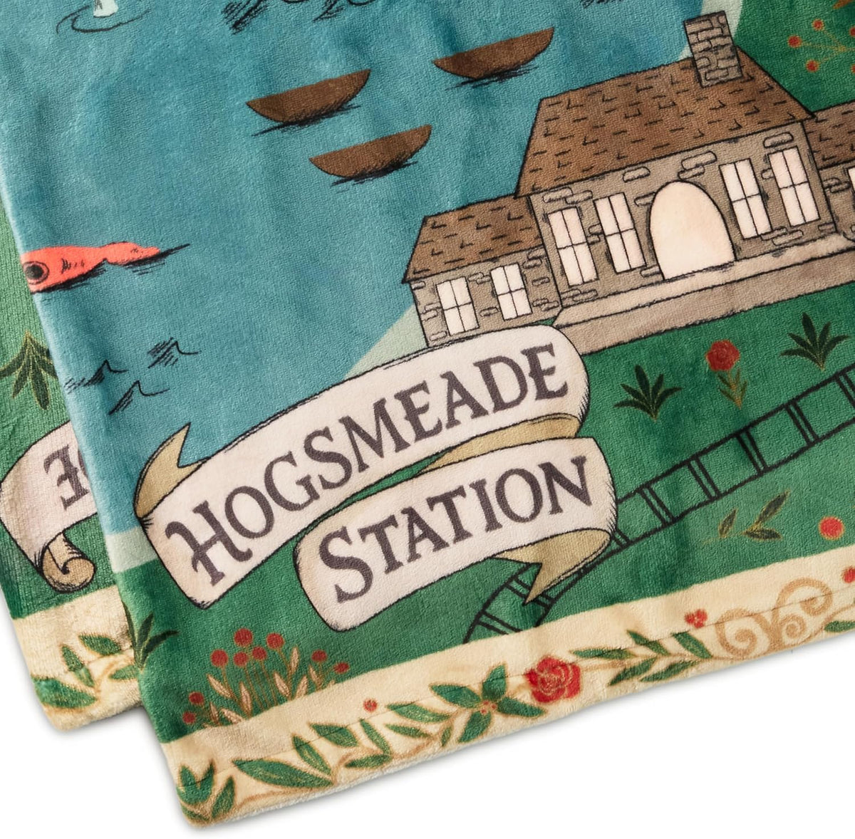 Hallmark Harry Potter Hogwarts Map - Manta de tapiz, 50 x 60 pulgadas