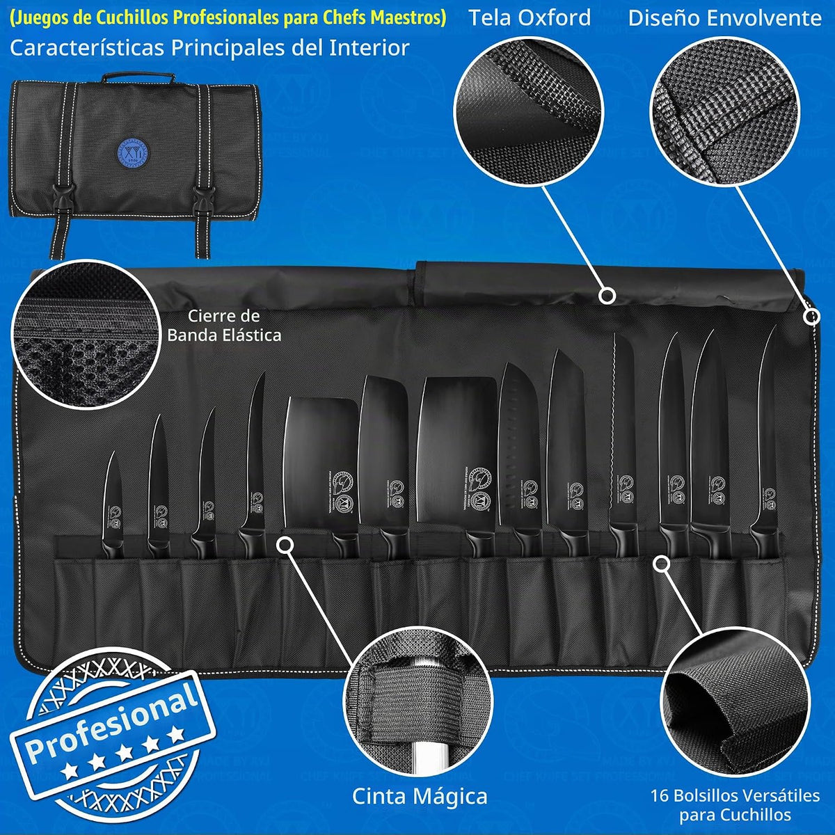 XYJ - Juego de cuchillos profesionales para chefs maestros, cuchill...