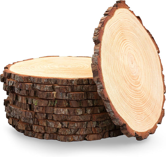 Juego de 10 rebanadas de madera grandes (11-13 pulgadas) \u2013 Ron...