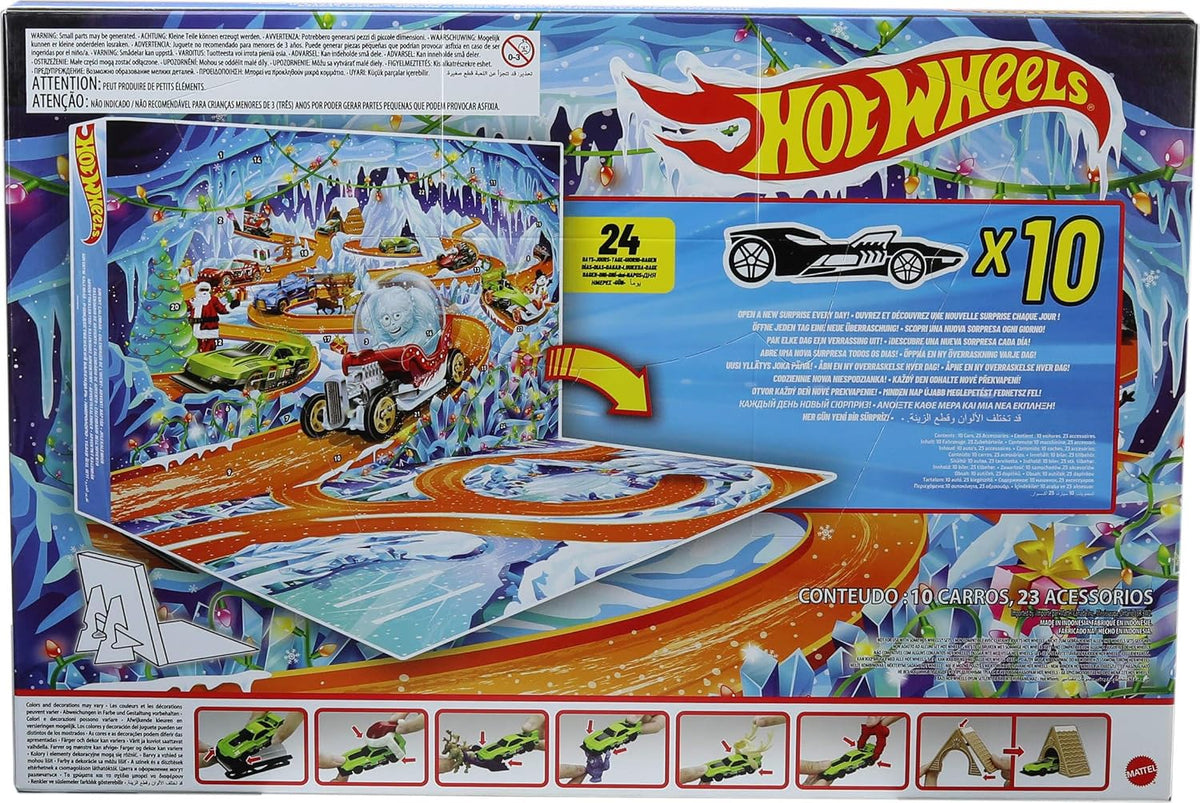 Hot Wheels Juego de autos de juguete y juego, calendario de Advient...