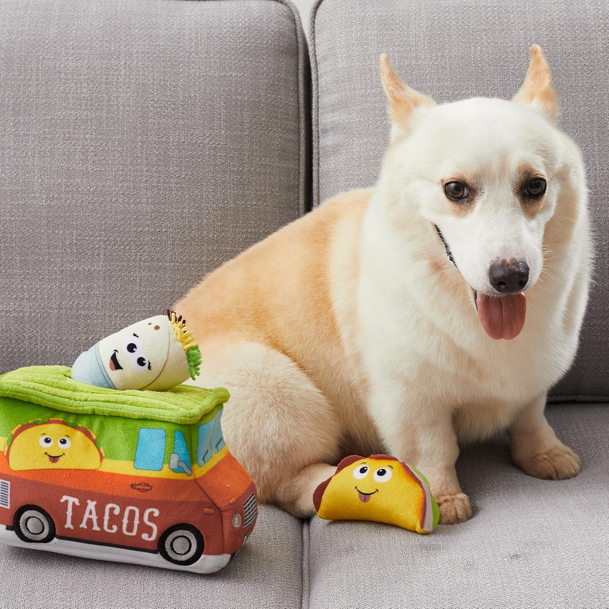 Outward Hound Hide A Taco peluche de juguete para perros