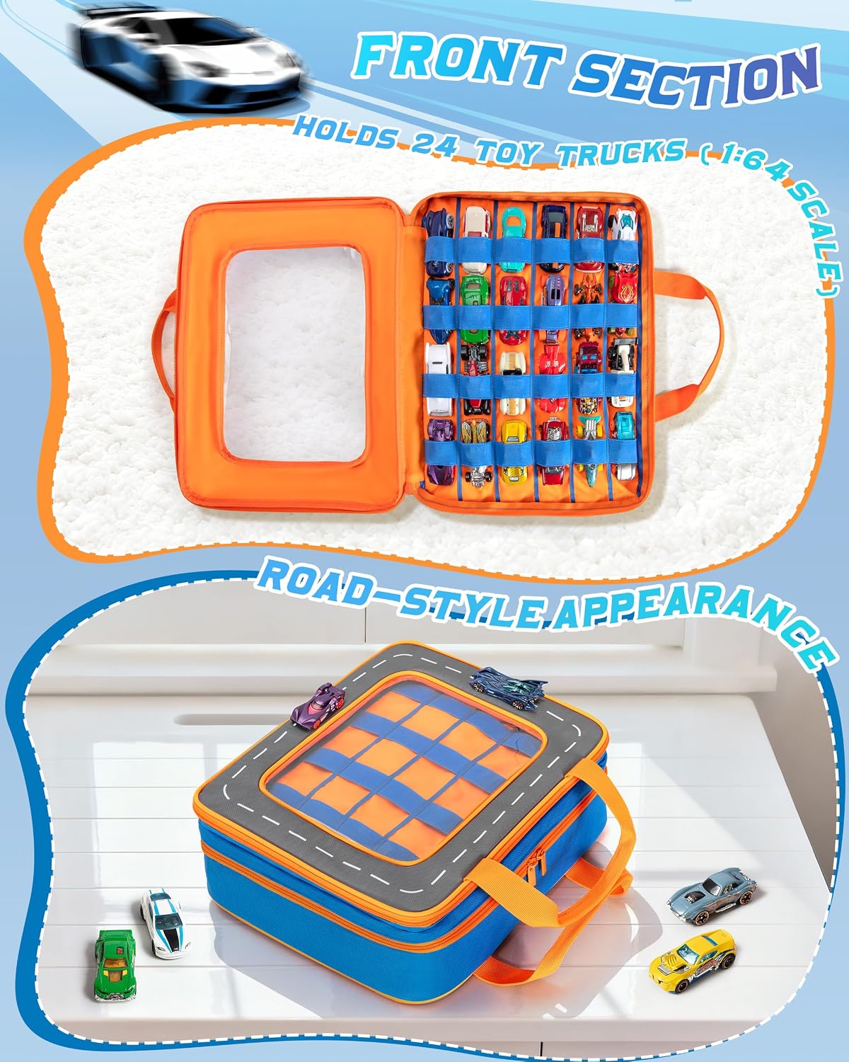 Estuche de almacenamiento Marscamd compatible con camiones juguete...