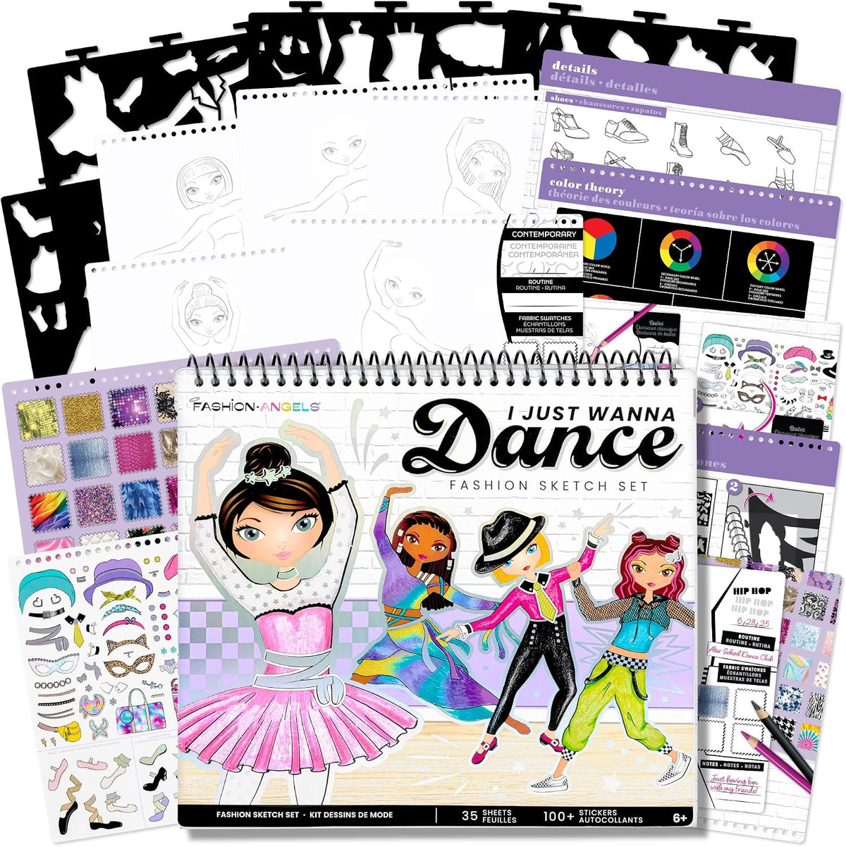 Fashion Angels Juego de bocetos de moda I Just Wanna Dance | Crea t...