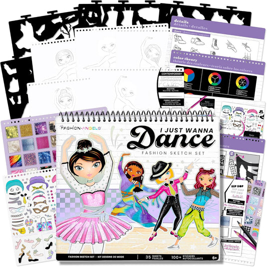 Fashion Angels Juego de bocetos de moda I Just Wanna Dance | Crea t...