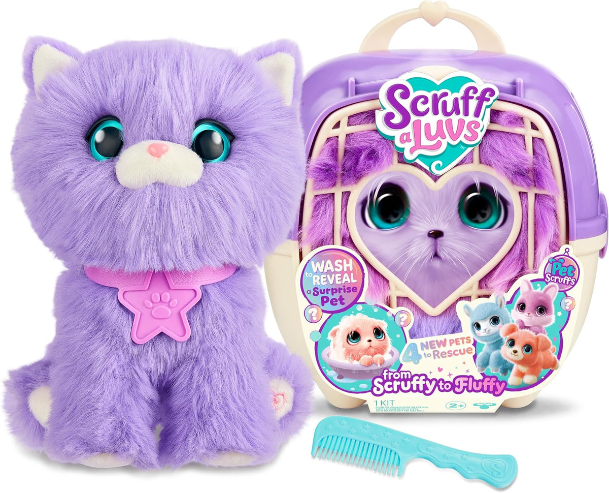 ScruffaLuvs Pet Scruffs - Gatito - Juguete de peluche misterioso, 7...