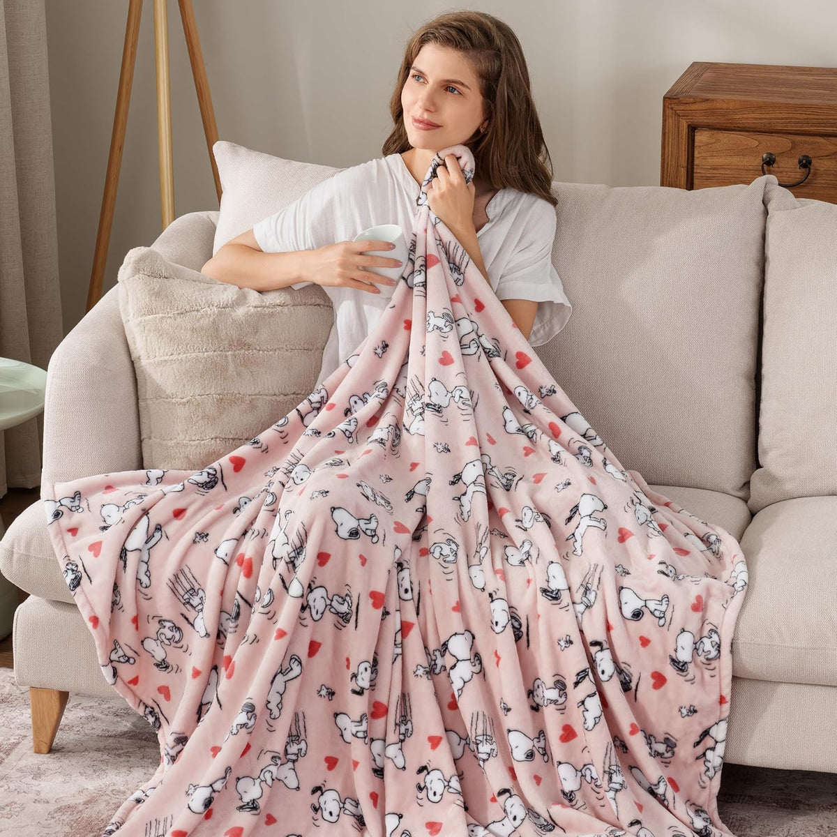 Berkshire Blanket - Manta de lana Peanuts® VelvetLoft® con personaj...