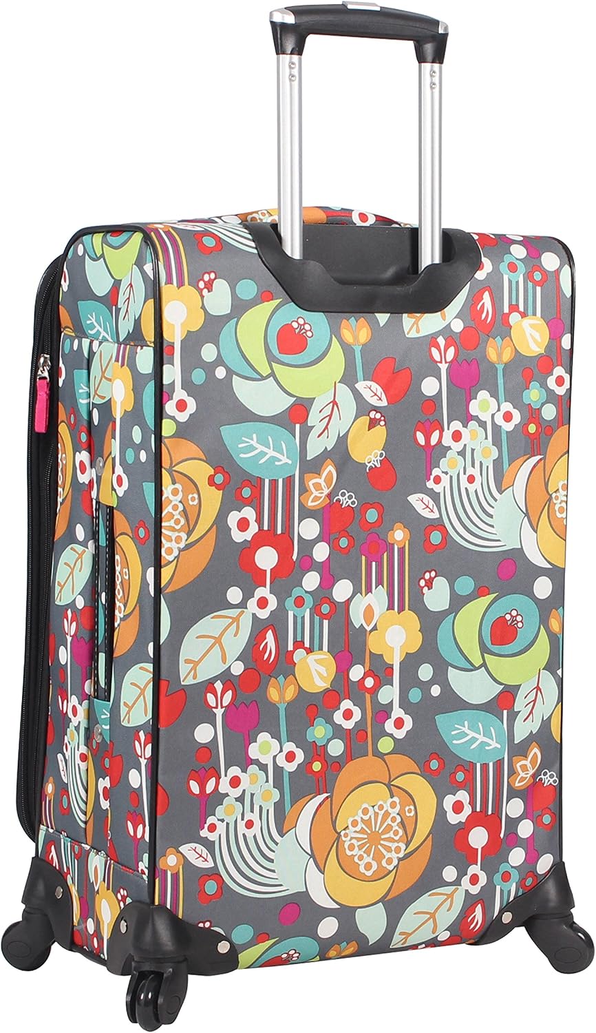 Lily Bloom - Equipaje con diseño estampado de 24 pulgadas, maleta s...
