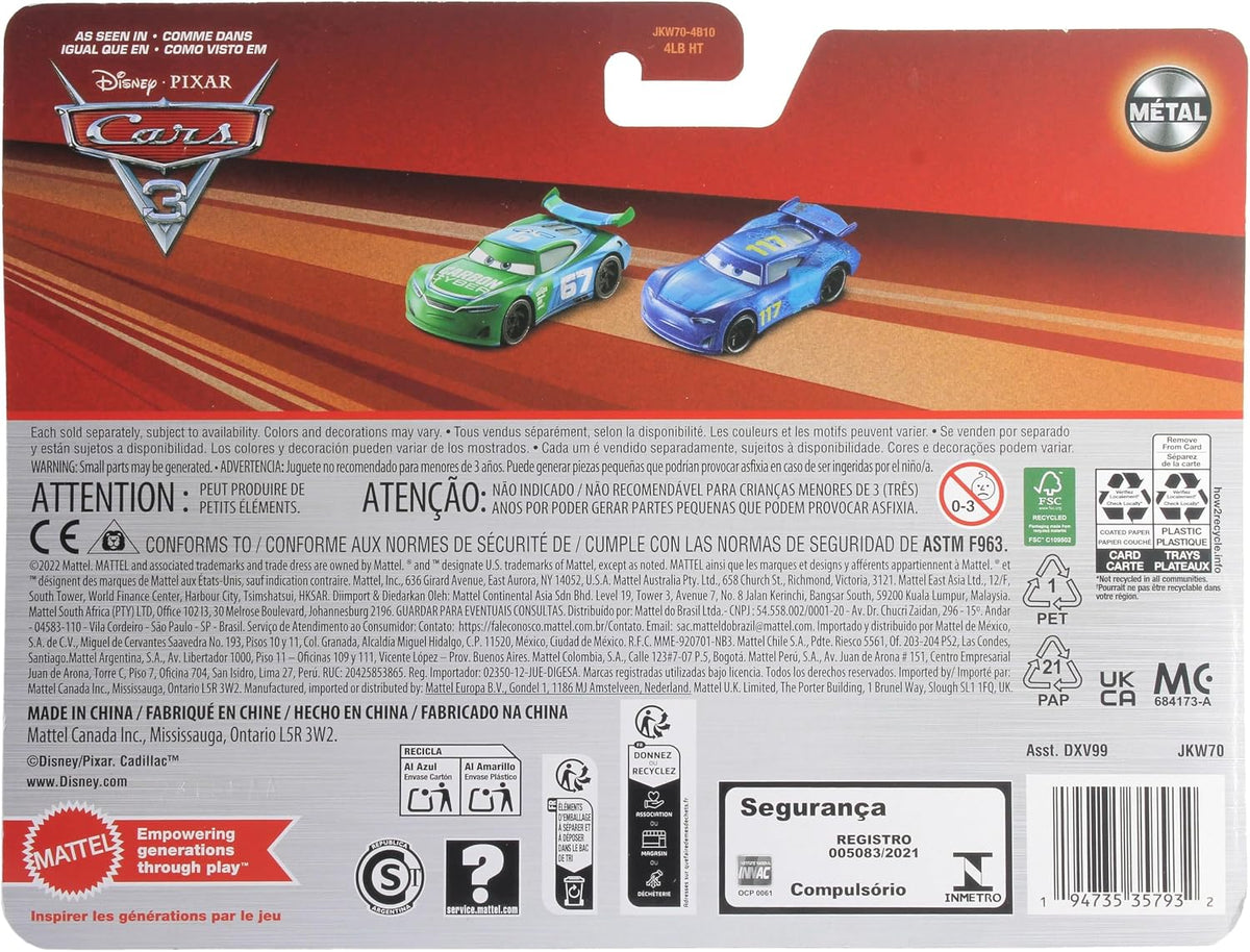 Mattel Disney Cars - Paquete de 2 pistones de torquey #117 de Jim R...