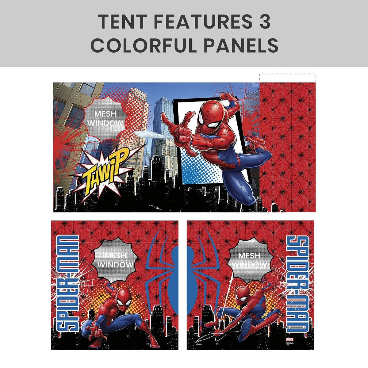 Delta Children Spider-Man - Juego de cortinas para cama baja indivi...