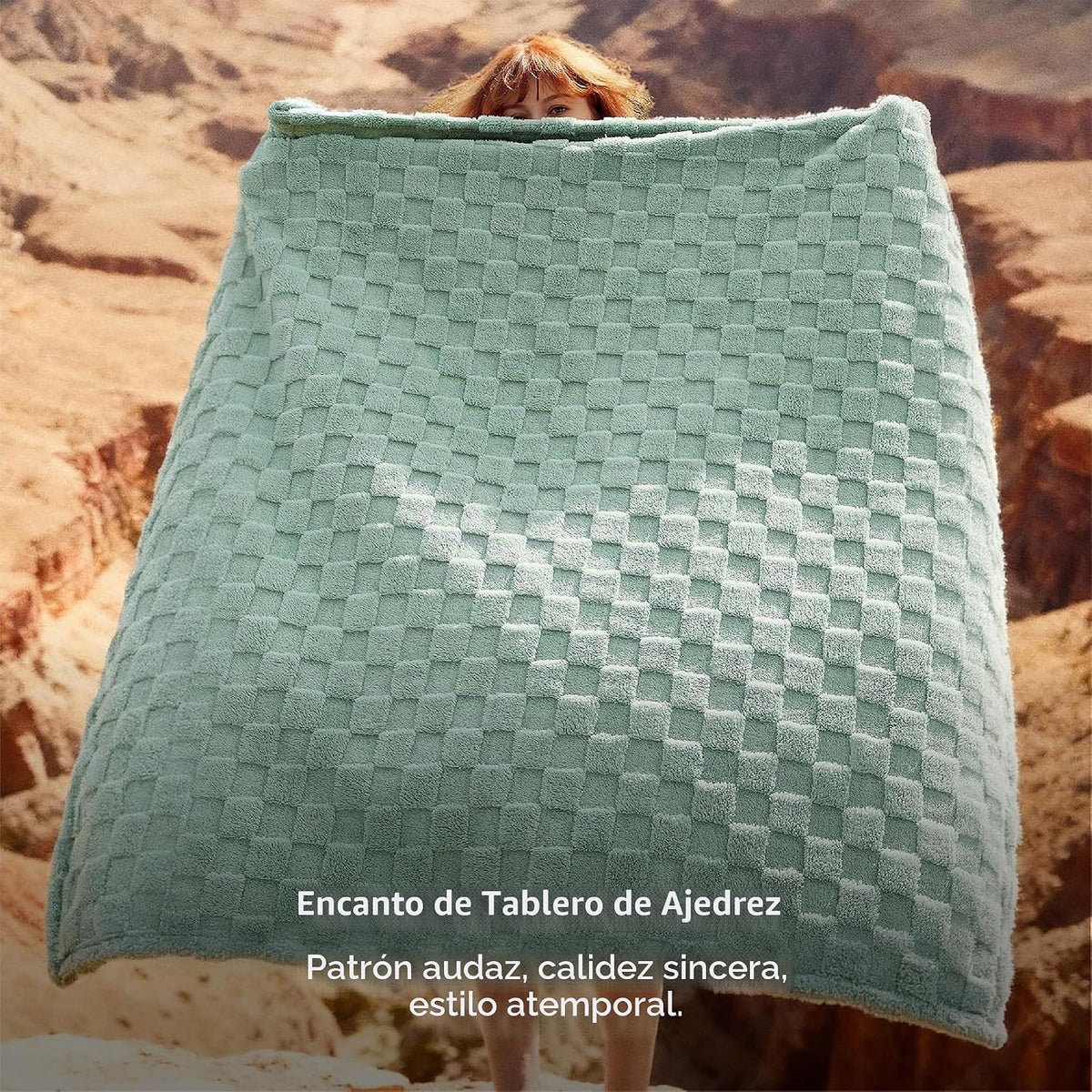 Bedsure GentleSoft - Manta verde salvia para sofá, manta de forro p...