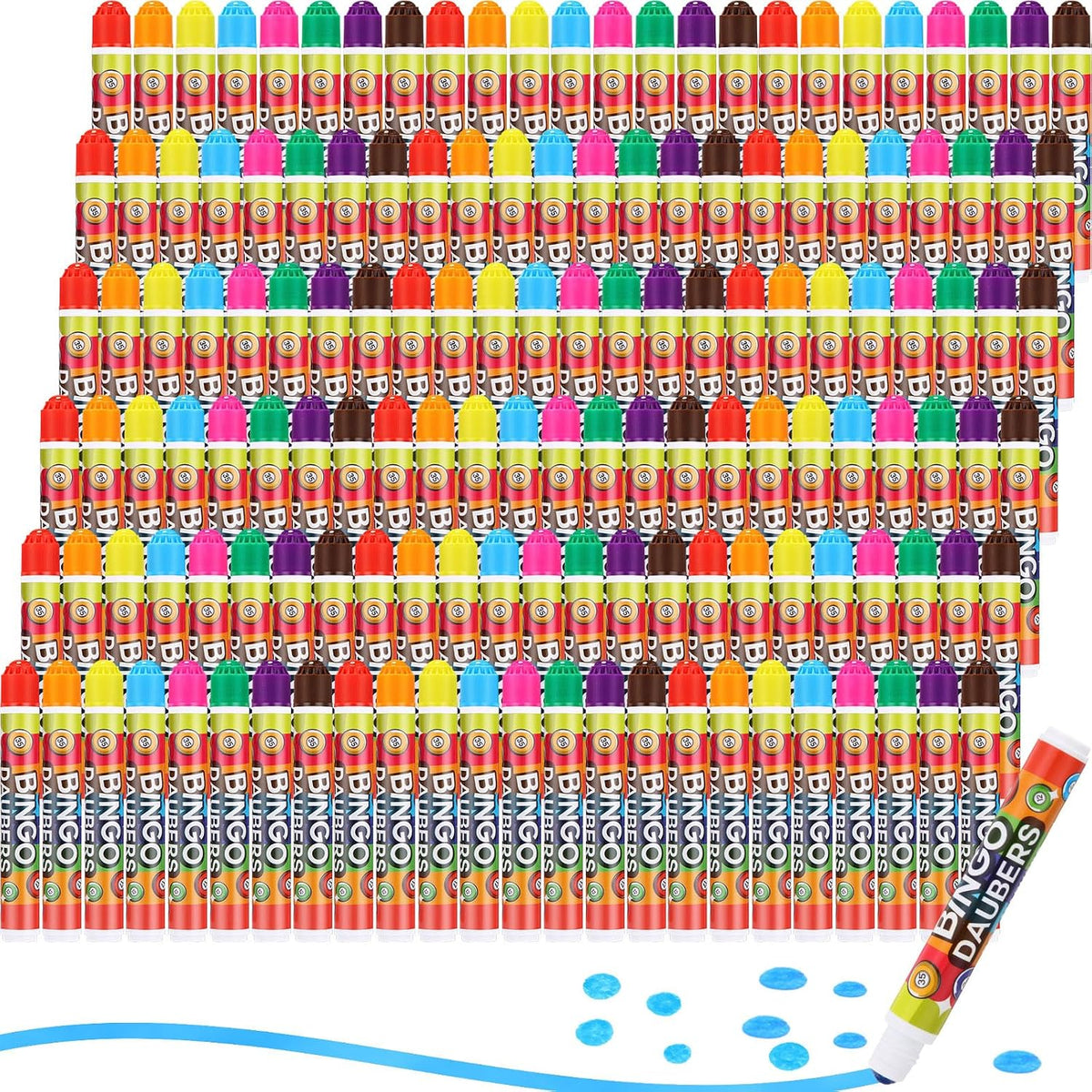 Crtiin Juego de 144 marcadores de puntos de Bingo Daubers de 0.4 on...