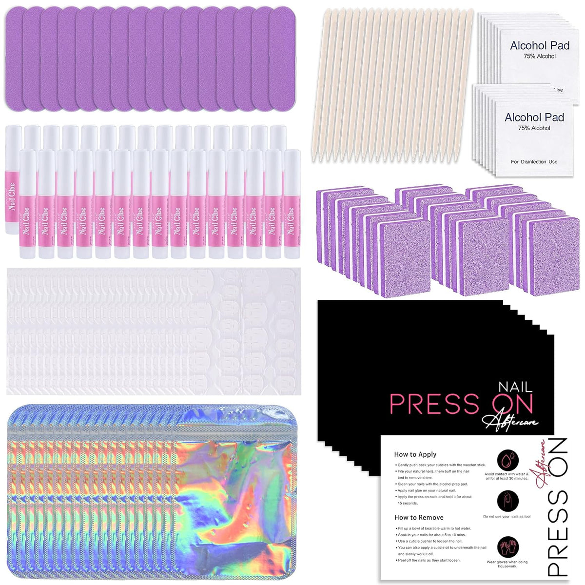 Juego de 50 herramientas de uñas a presión, kit de suministros de e...