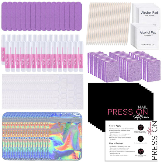 Juego de 50 herramientas de uñas a presión, kit de suministros de e...