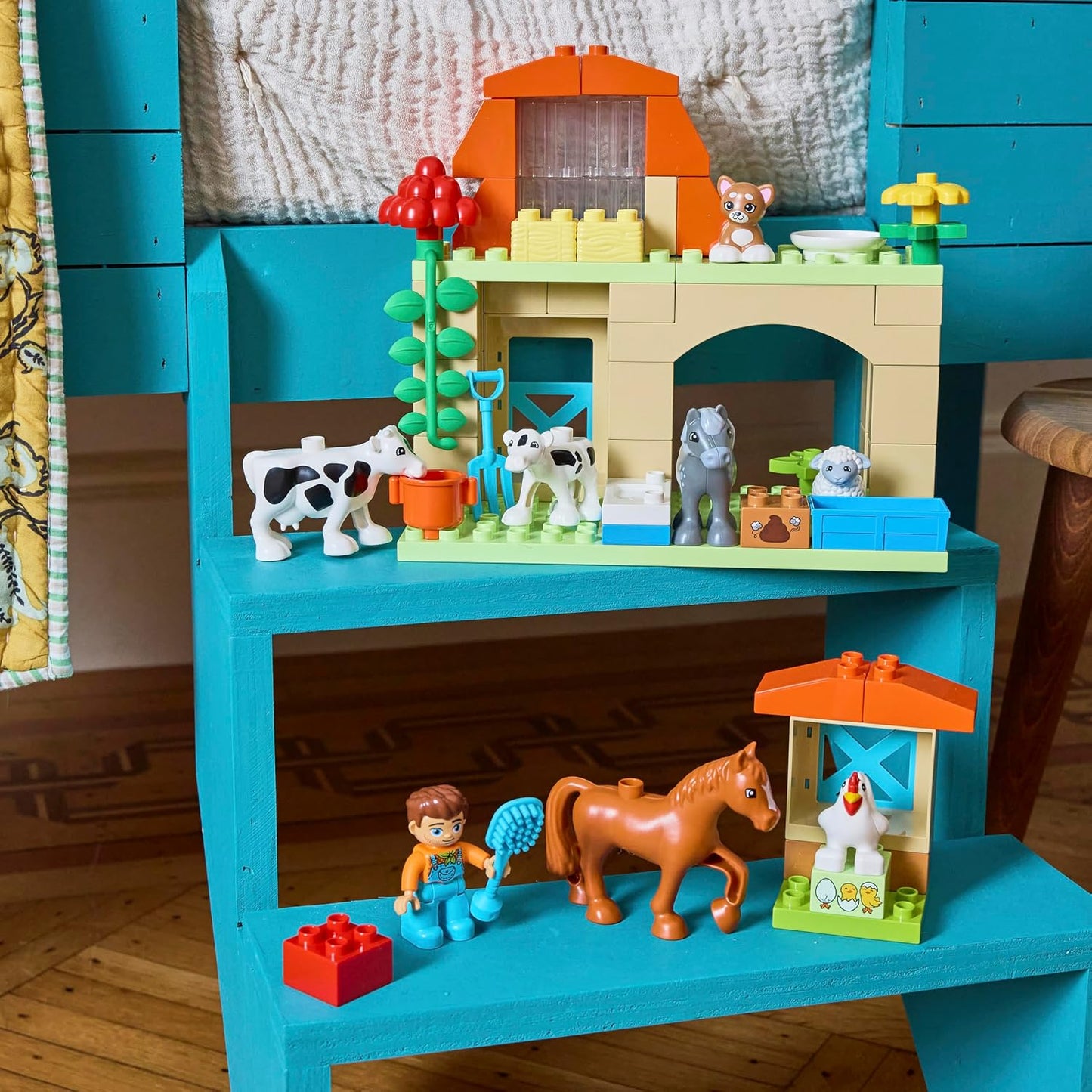 LEGO DUPLO Town Caring for Animals at The Farm Building Toys Playse...