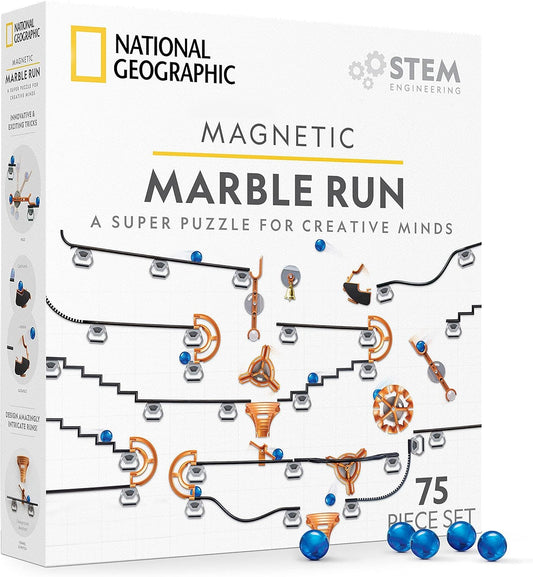 National Geographic Magnetic Marble Run - Juego de construcción STE...