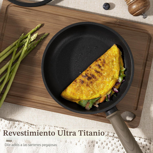 Astercook - Juego de ollas y sartenes antiadherentes, juego de uten...