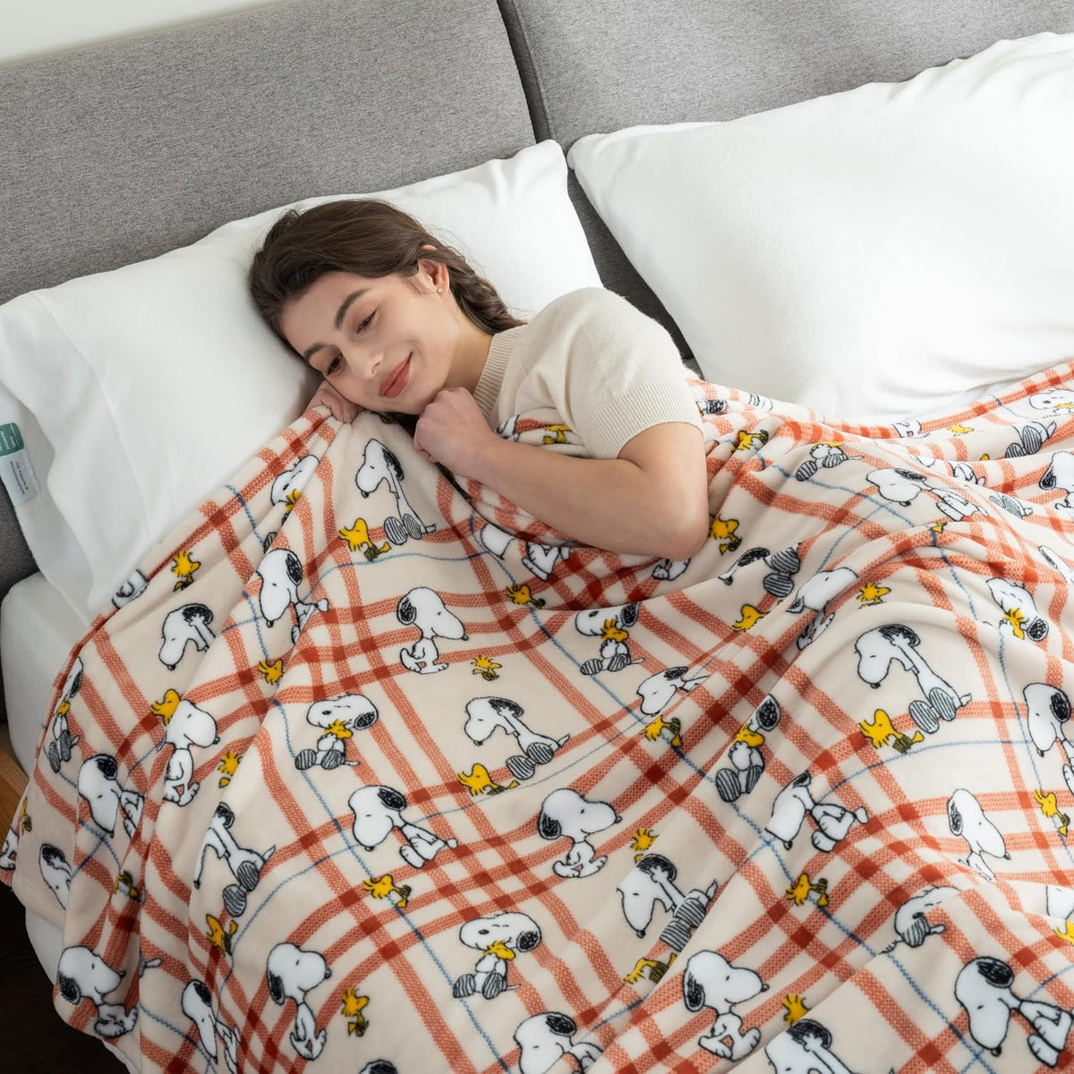 Berkshire Blanket Peanuts® VelvetLoft® - Manta de felpa de Snoopy d...