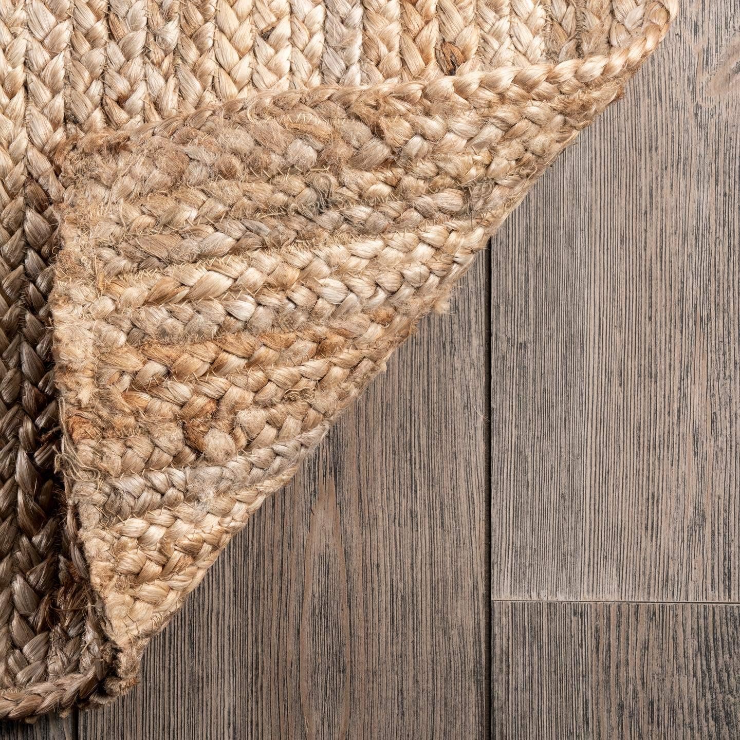 nuLOOM 9x12 Rigo Alfombra de yute tejida a mano, natural, diseño rú...
