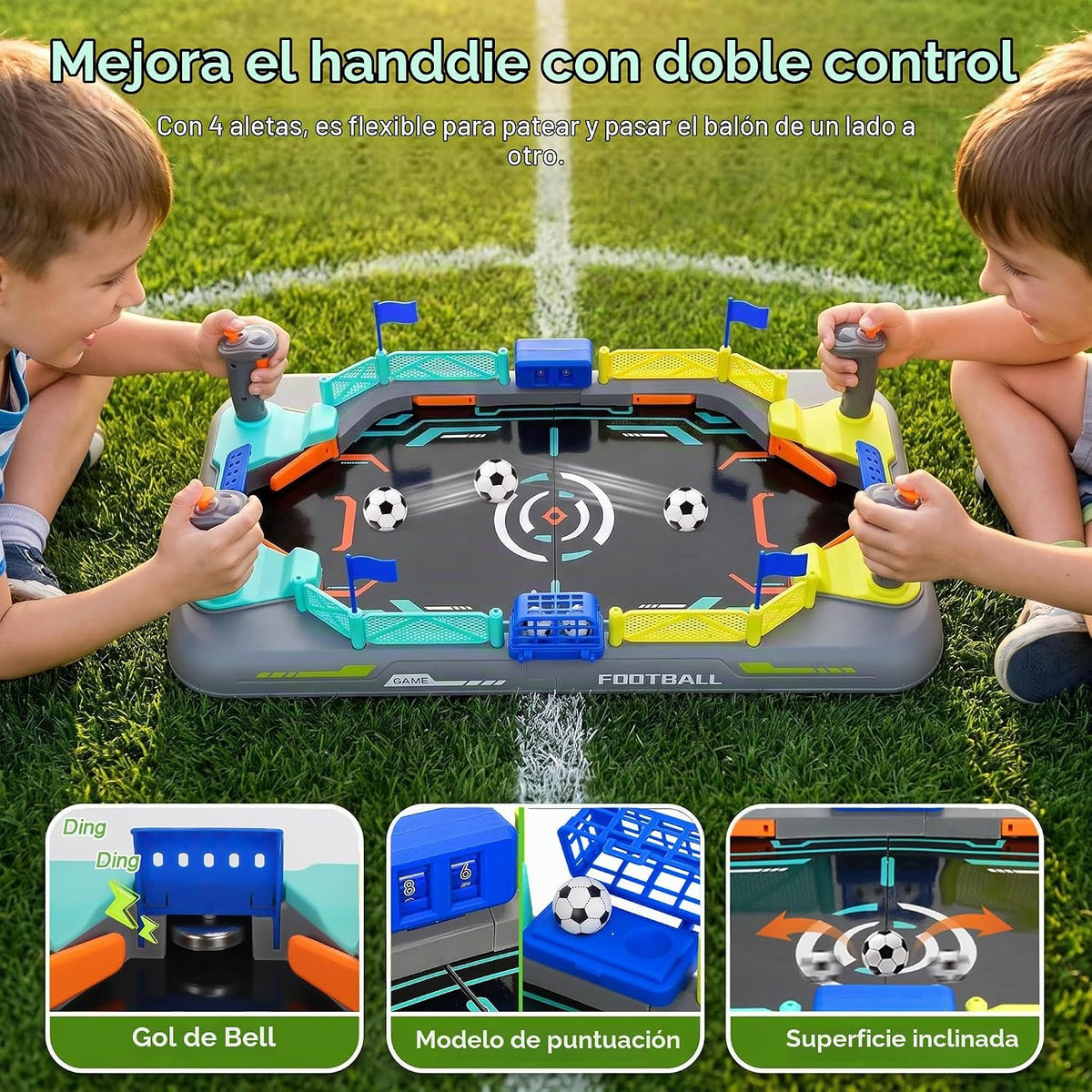 COUOMOXA Juego de mesa de fútbol para niños: mini juego de mesa de...
