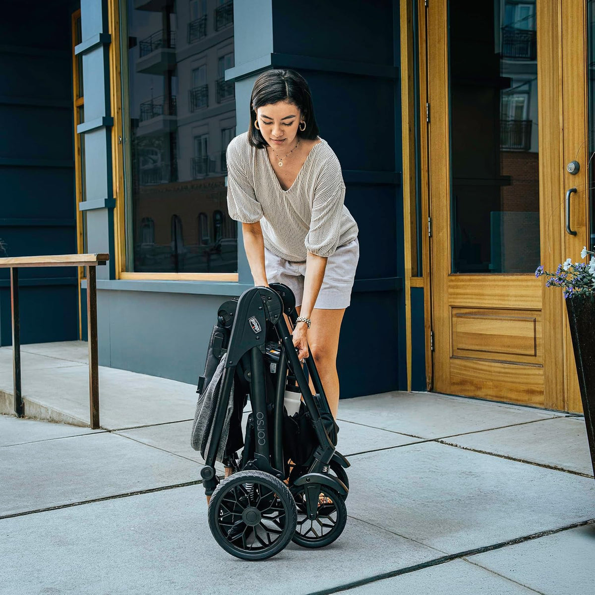 Chicco Corso Primo - Cochecito modular de plegado rápido con adapta...