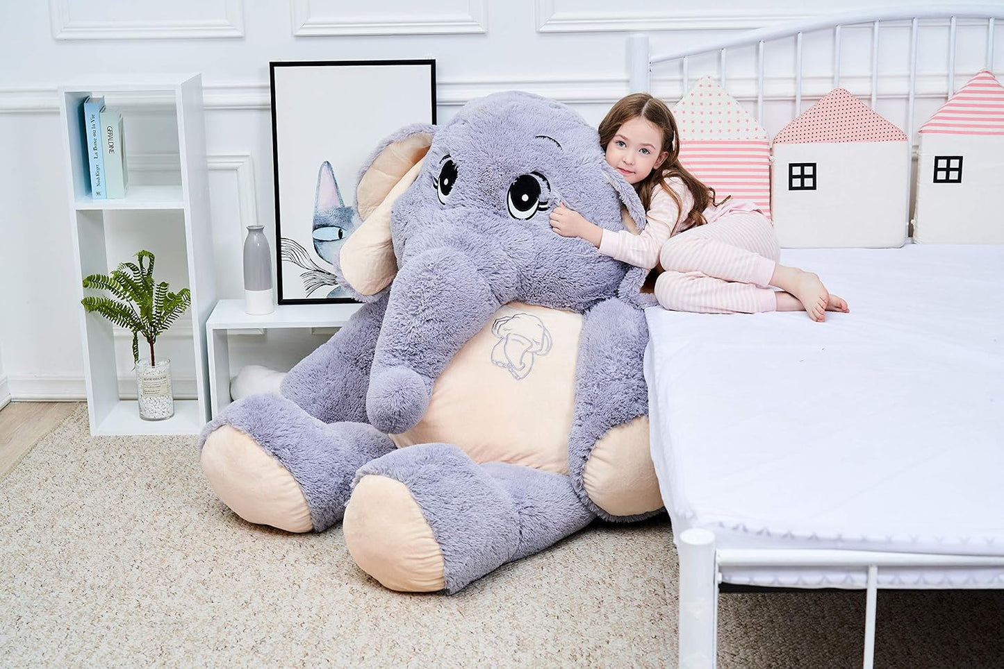 IKASA - Juguetes de peluche de elefante gigante, regalos de animale...