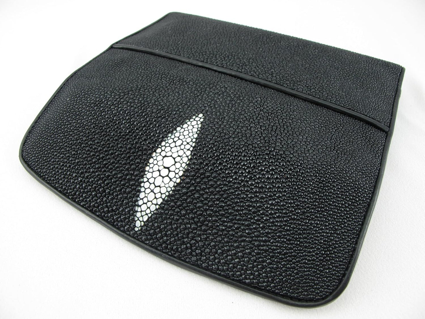 Pelgio Cartera de embrague triple de piel de Stingray genuino para...
