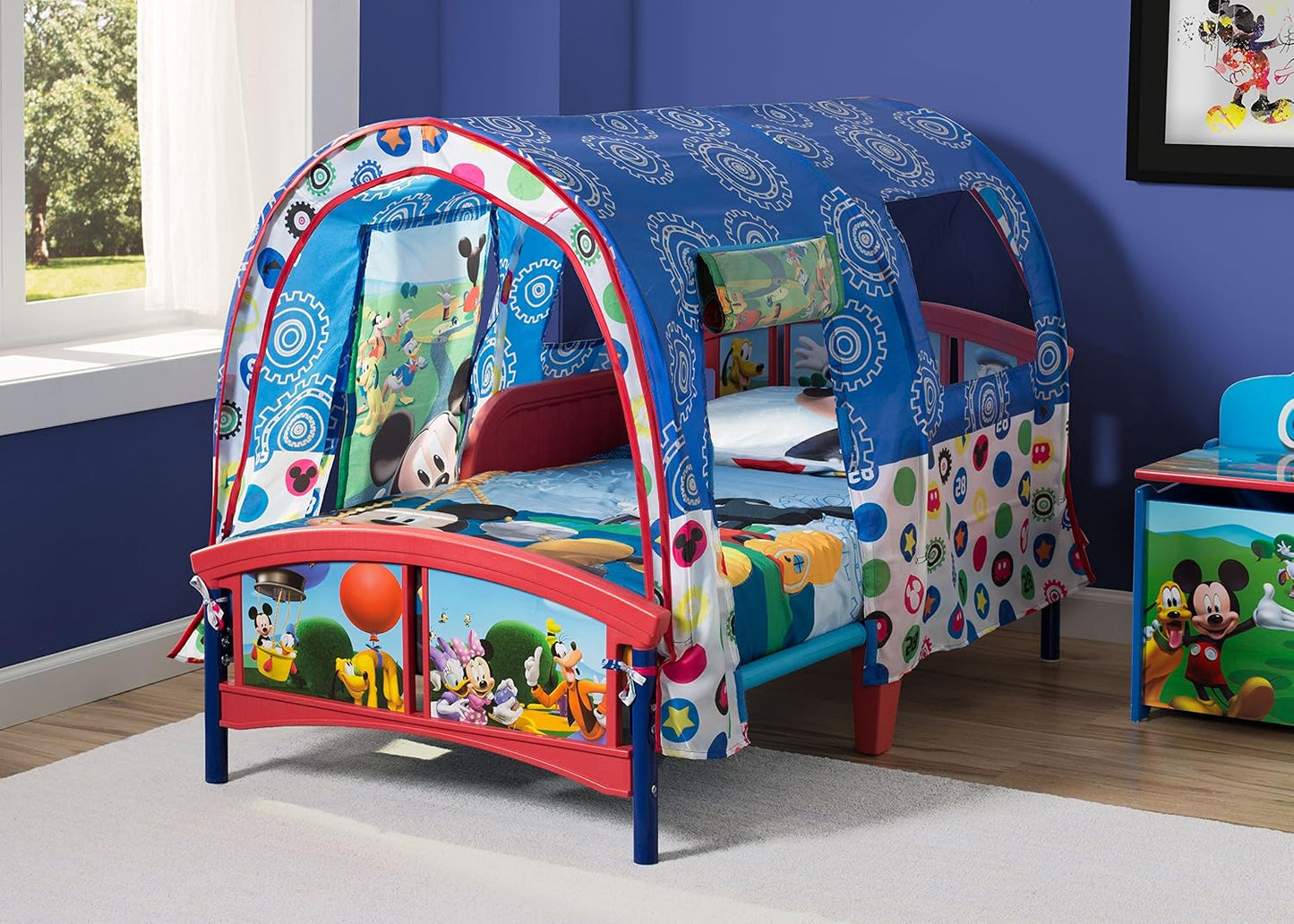 Delta Children Cama de tienda de campaña para niños pequeños, colch...